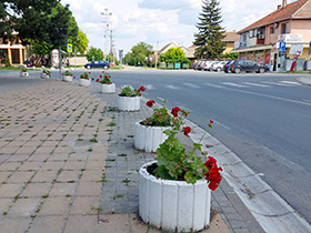 Цвећем употпуњен изглед центра насеља