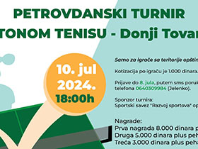 Стонотениски турнир у сусрет Петровдану