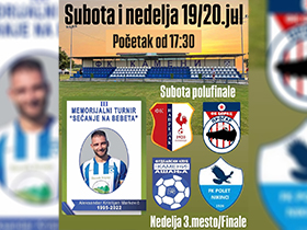 За викенд у Ашањи турнир Сећање на Бебета