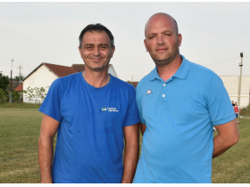 Тренер Милан Кнежевић и председник клуба Владимир Стојковић